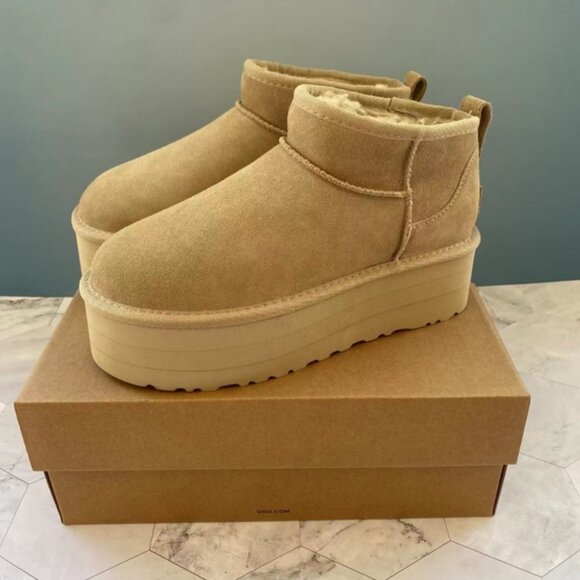 Ugg Classic Ultra Mini Platform Boots Driftwood - Picture 5 of 5